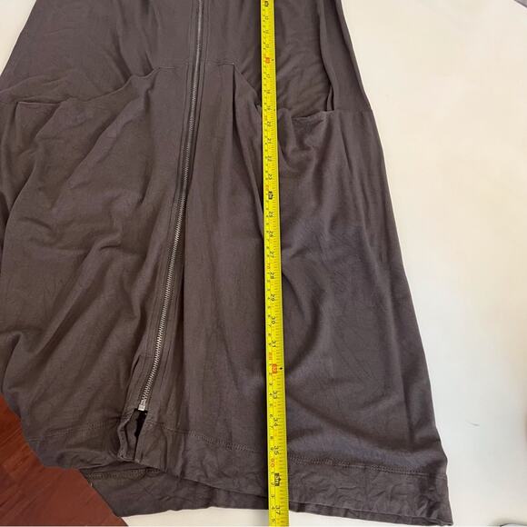 BCBG Maxazria Army Green Shift Zip Dress Sleeveless Oversized Pockets Flowy XS - Picture 12 of 12